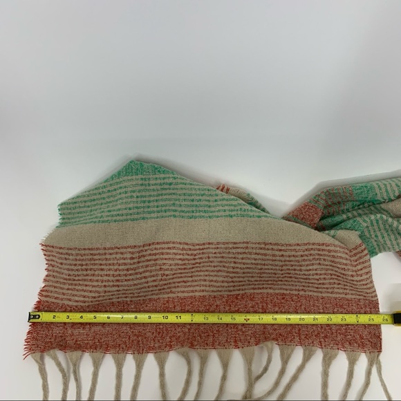 Renee’s Accessories Striped Plush Soft Cozy Knit Fringe Boho Scarf New Nwot - Picture 9 of 11